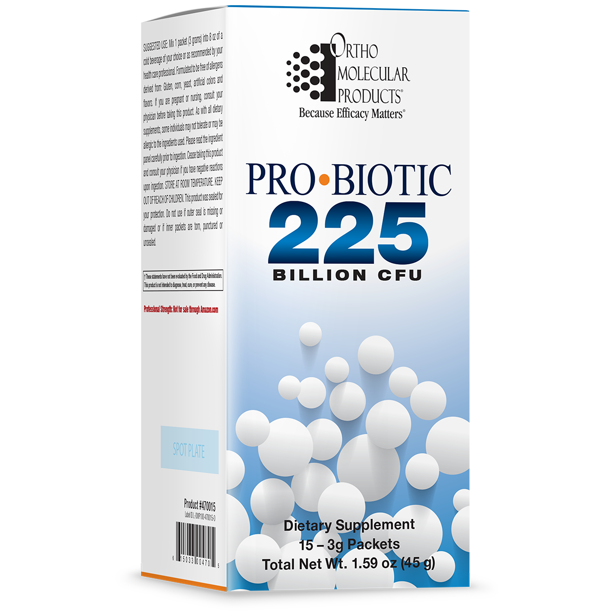 Ortho Biotic Pro Biotic 225 Billion CFU (15 Packets) By Orthomolecular 3 Ortho Biotic Pro Biotic 225 Billion CFU (15 Packets) By Orthomolecular