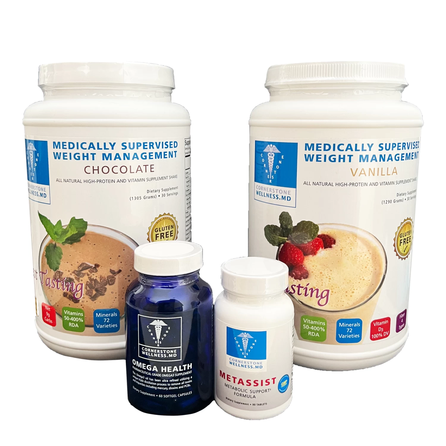 Cornerstone Wellness 60 Serving Combo (Van/Choc) By Cornerstone Wellness MD 3 Cornerstone Wellness 60 Serving Combo (Van/Choc) By Cornerstone Wellness MD