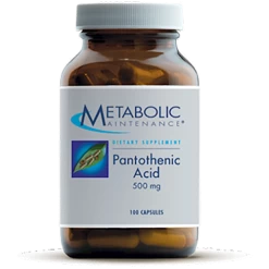 Pantothenic Acid 500 Mg (120 Caps) By Metabolic Maintenance