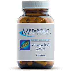 Vitamin D-3 2,000 IU (120 Caps) By Metabolic Maintenance