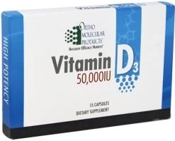 Vitamin D-3 50,000IU (15ct Blister Pack) By Orthomolecular