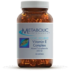 Vitamin E Mixed Tocopherols 400 IU (100 Caps) By Metabolic Maintenance