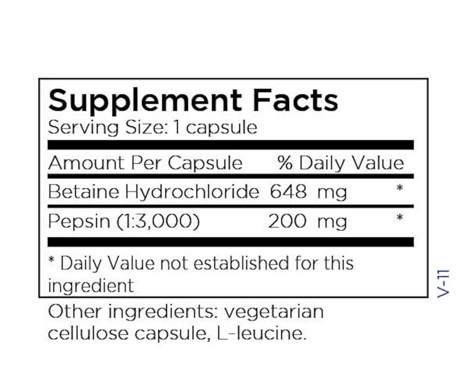Betaine HCL With Pepsin (100 Caps) By Metabolic Maintenance 4 Betaine HCL With Pepsin (100 Caps) By Metabolic Maintenance - Image 2