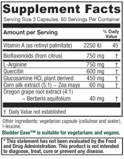 Bone-muscle Store -Bone-muscle Store bladder ease 180caps supplement facts