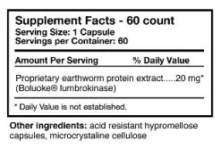 Boluoke® Lumbrokinase (60 Caps) By Canada RNA -Bone-muscle Store boluoke lumbrokinase 60caps supplement facts