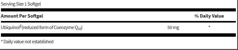CoQH (50 Mg) (60 Softgels) By Klaire Labs 4 CoQH (50 Mg) (60 Softgels) By Klaire Labs - Image 2