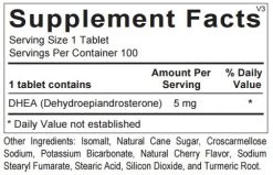 DHEA 5mg (100 Sublingual Tabs) By IPM -Bone-muscle Store dhea 5mg 100 tabs supplement facts