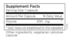 Glycine Capsules (250 Caps) By Metabolic Maintenance -Bone-muscle Store glycine capsules 250 caps metabolic maintenance supplement facts