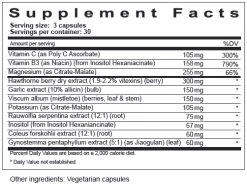 HTN Support– Formerly Heart Tension Formula (180 Caps) By Mountain Peak -Bone-muscle Store heart tension formula 90 180 caps supplement facts 1