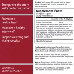 Arterosil HP (60 Caps) By Calroy Health Sciences -Bone-muscle Store hp 60caps aterosil supplement facts 2
