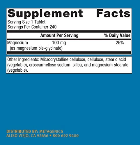 Mag Glycinate (120 Tabs) By Metagenics 4 Mag Glycinate (120 Tabs) By Metagenics - Image 2