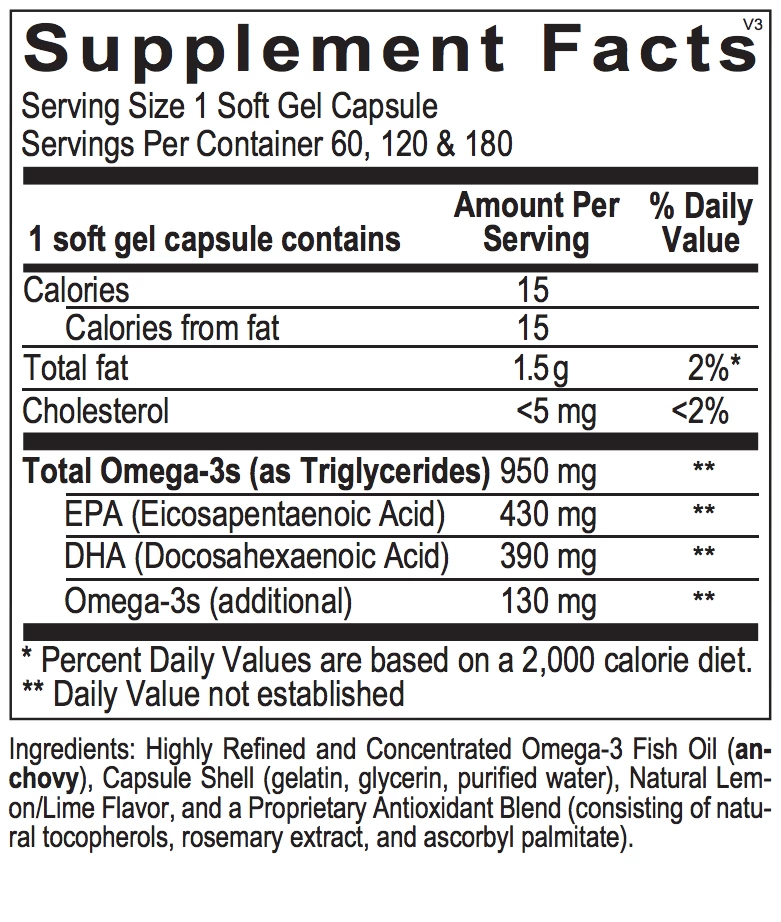 Mega Omega Balance Fish Oil (120 Gelcaps) By IPM 4 Mega Omega Balance Fish Oil (120 Gelcaps) By IPM - Image 2