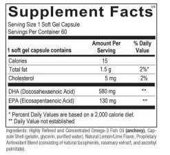 Orthomega 820 Fish Oil With DPA (60 Caps) By Orthomolecular -Bone-muscle Store orthomega select dha 60 caps orthomolecular supplement facts