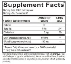 Orthomega 820 Fish Oil With DPA (60 Caps) By Orthomolecular -Bone-muscle Store orthomega select epa 60 caps orthomolecular supplement facts