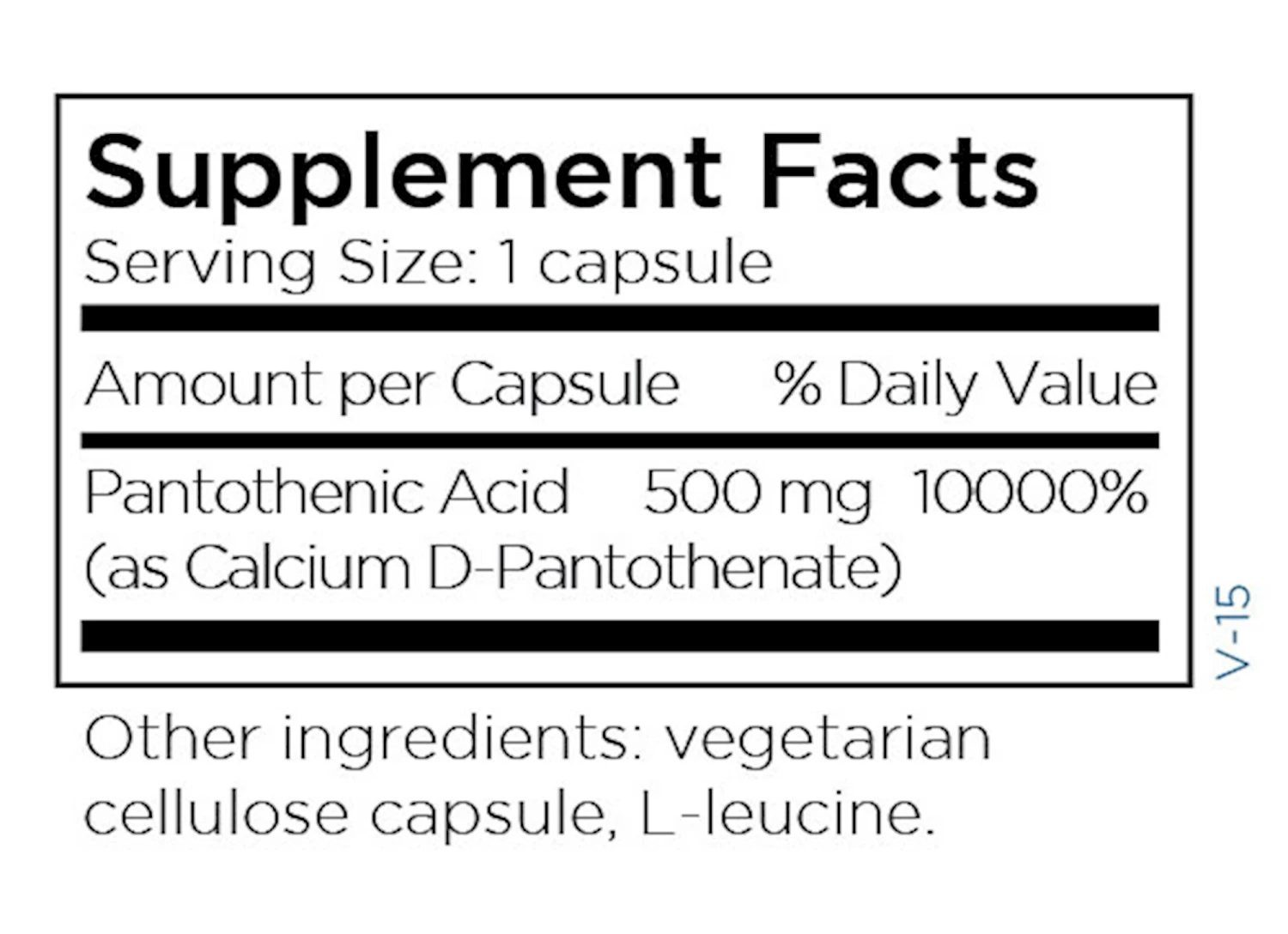 Pantothenic Acid 500 Mg (120 Caps) By Metabolic Maintenance 4 Pantothenic Acid 500 Mg (120 Caps) By Metabolic Maintenance - Image 2