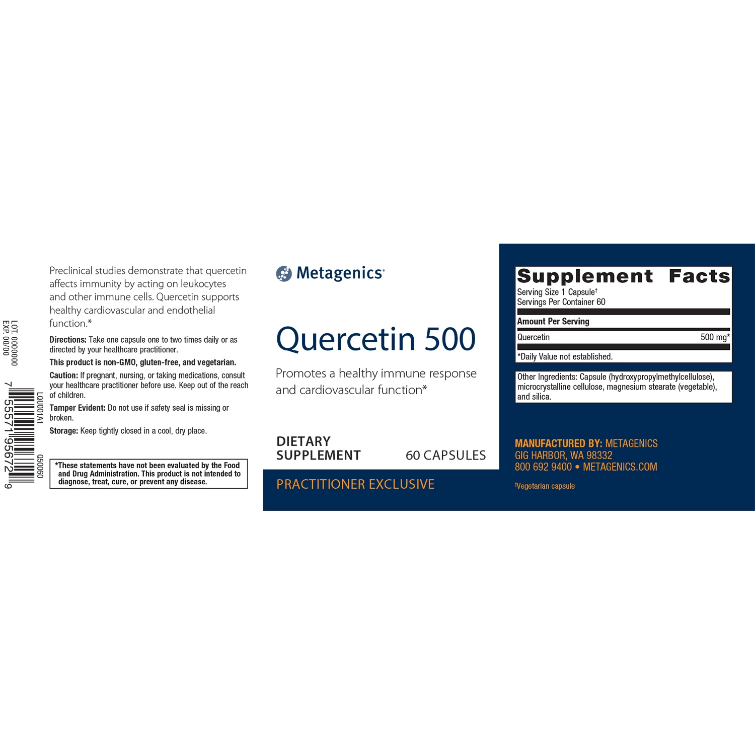 Quercetin 500 (60 Caps) By Metagenics 4 Quercetin 500 (60 Caps) By Metagenics - Image 2