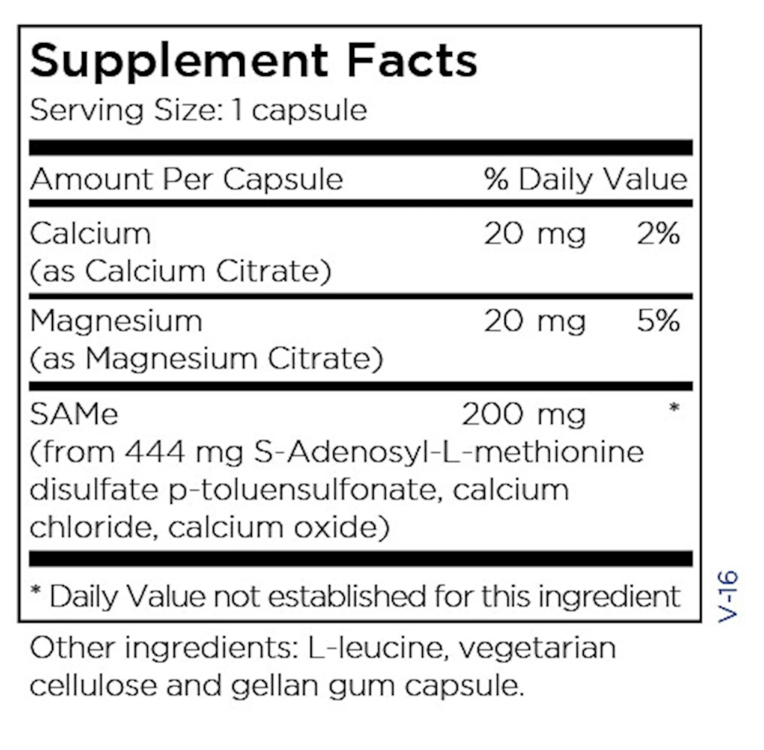 SAMe 200 Mg (60 Caps) By Metabolic Maintenance 4 SAMe 200 Mg (60 Caps) By Metabolic Maintenance - Image 2