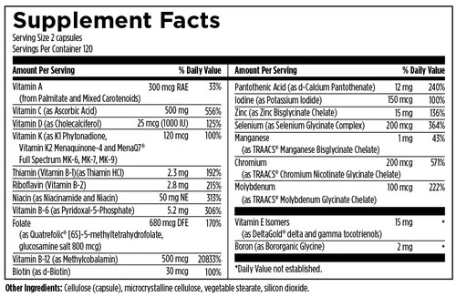 Twice Daily Multi (240 Caps) By Designs For Health 4 Twice Daily Multi (240 Caps) By Designs For Health - Image 2