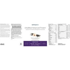 UltraMeal Advanced Protein French Vanilla Flavor (14 Servings) By Metagenics -Bone-muscle Store ultrameal advanced protein french vanilla 14 servings metagenics supplement facts