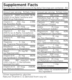 Vitamin/ Mineral Base Powder 60 Servings (312 G) By Metabolic Maintenance -Bone-muscle Store vitamin mineral base powder 312g metabolic maintenance supplement facts